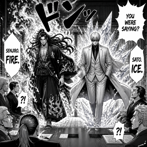  Senjiro and sato barge into the meeting with fire and ice 