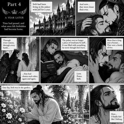 (Part 4 of the dark angel X human story). 1 year had passed,Jeff Hardy (The dark angel king) and Seth Rollins are more closer than ever. Seth had been living in the palace with Jeff. One day Seth was in the garden