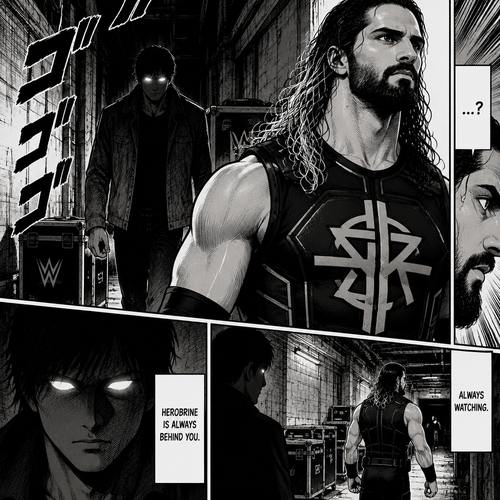 Herobrine (As a human) is stalking Seth Rollins