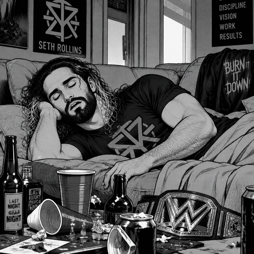 Seth Rollins was asleep after a party last night