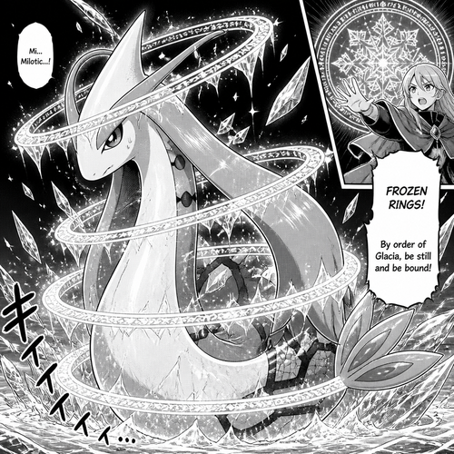 Milotic frozen by magic rings 