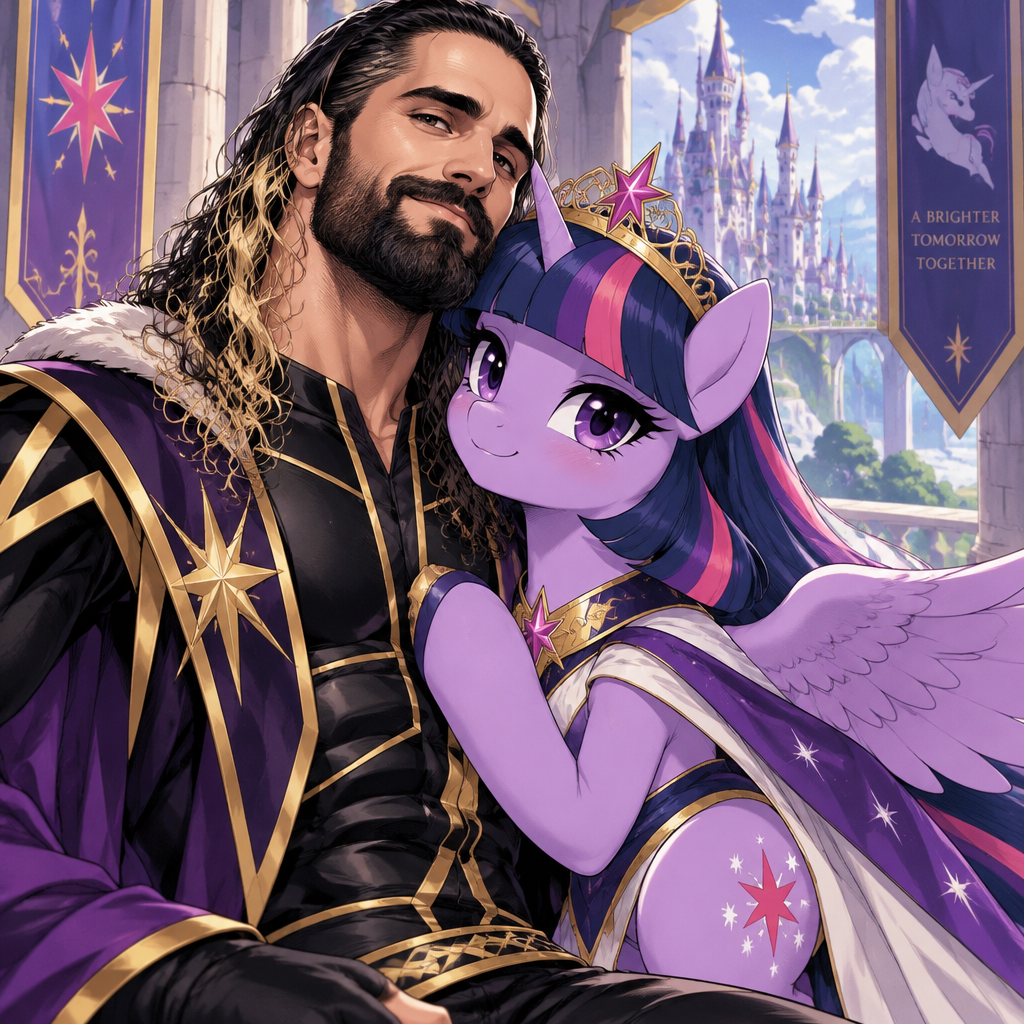 Seth Rollins as princess Twilight Sparkle’s consort