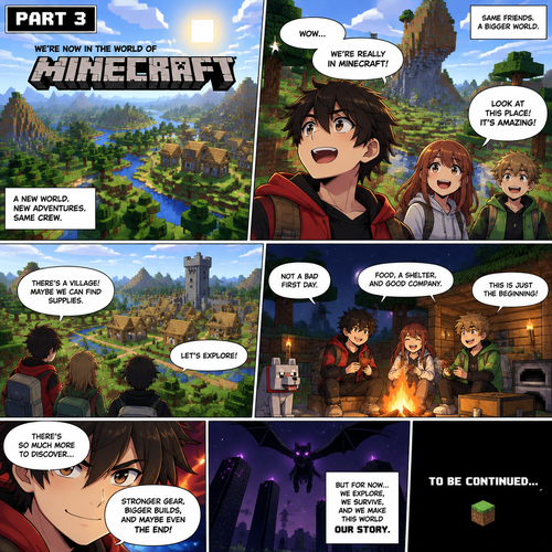 (Part 3) we’re now in the world of Minecraft