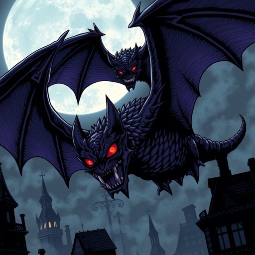 Dark bat monster
