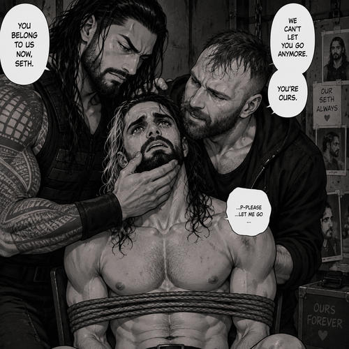 Roman Reigns and Jon Moxley are obsessed with Seth Rollins so they kidnapped him. Tears streamed down Seth’s face