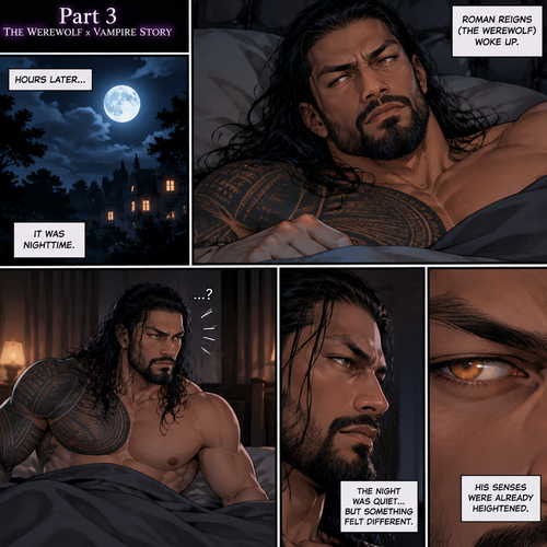 (Part 3 of the Werewolf x Vampire story). Hours later,It was nighttime. Roman Reigns (The werewolf) woke up