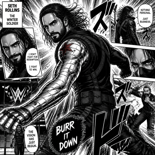 WWE superstar Seth Rollins as the winter soldier