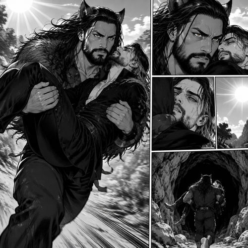 (Part 2 of the Werewolf x vampire story). Roman Reigns (The werewolf) was running to his cave with Seth Rollins (The vampire) in his arms to get him out of the sun