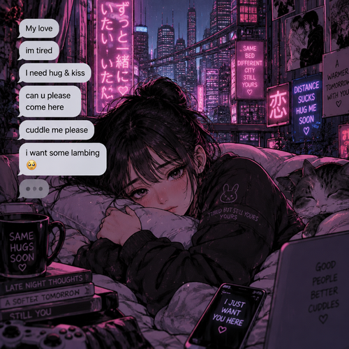 My love im tired I need hug & kiss can u please come here cuddle me please i want some lambing 