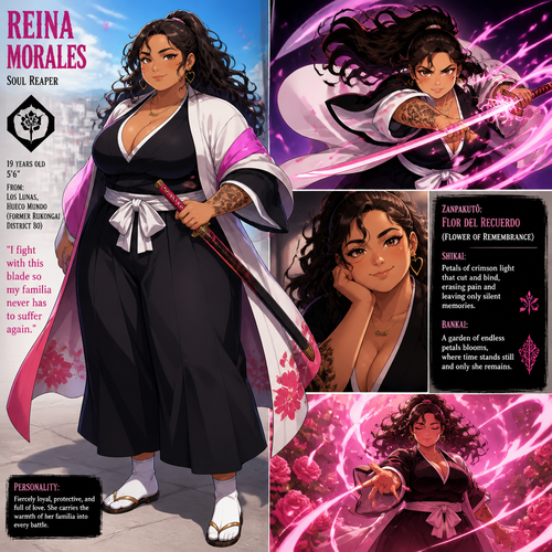 Kinda chubby latina soul reaper with a zanpoctō sword