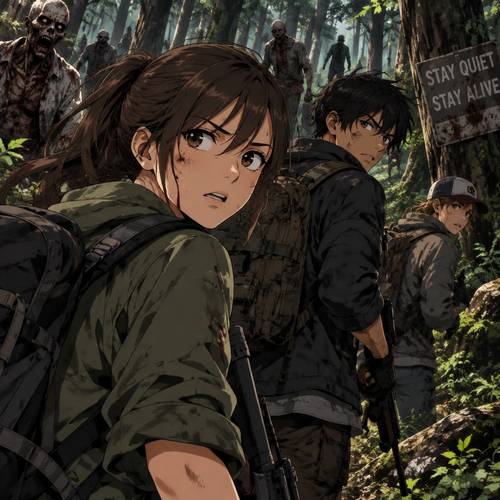 We’re in the woods during a zombie apocalypse