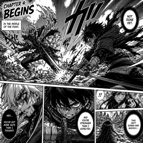 Chapter 4 begins in the middle of the fight
