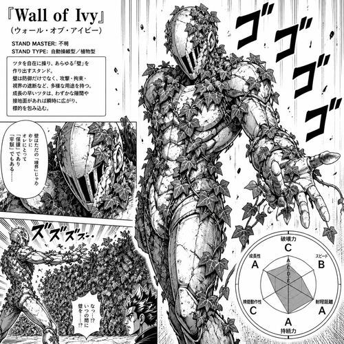 Wall of lvy stand 