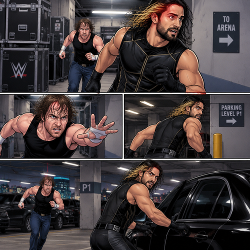 It’s the year 2015,Seth Rollins was being chased backstage by Dean Ambrose. Seth was running to his car