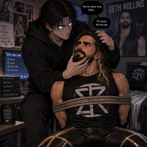 Herobrine (As a human) is Obsessed with Seth Rollins so he kidnaps him