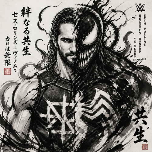 WWE superstar Seth Rollins Becomes Bonded to Venom (Marvel)
