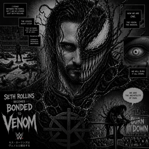 WWE superstar Seth Rollins Becomes Bonded to Venom (Marvel)