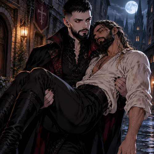 (Vampire Finn Bálor x Reincarnated Seth Rollins part 2) The Person was still walking in the night with the unconscious Seth in his arms