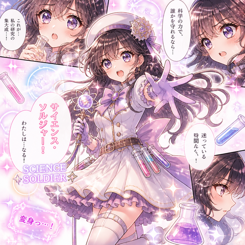 Science soldier as magical girl 