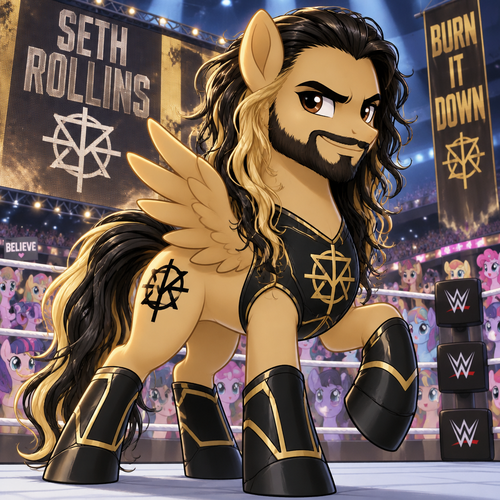 Seth Rollins as a my little pony character