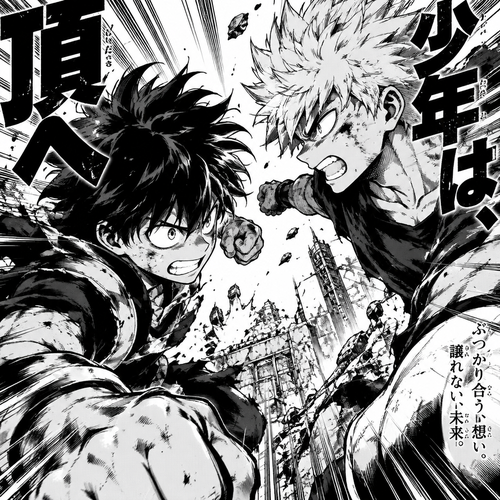 Two young boys fighting for a cover
