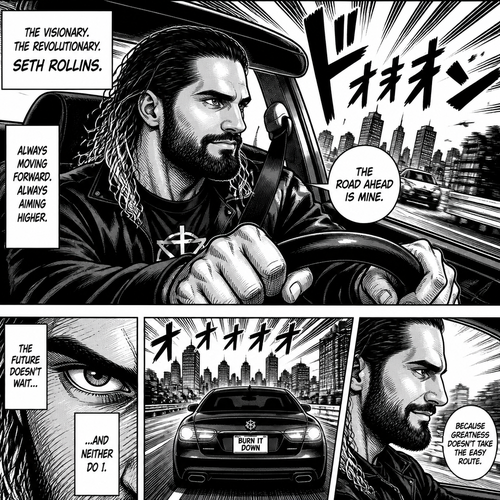 Seth Rollins was driving in his car