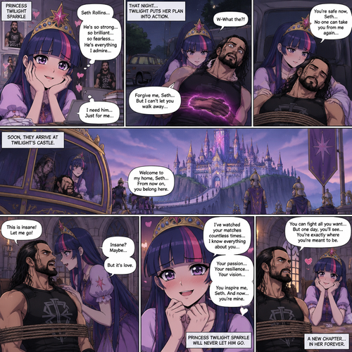 Princess Twilight Sparkle (As a Human) is Obsessed with Seth Rollins so she kidnaps him and takes him to her castle