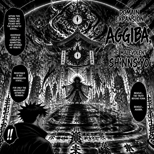 Domain expansion aggiba,the malevolent sh’nns’yo