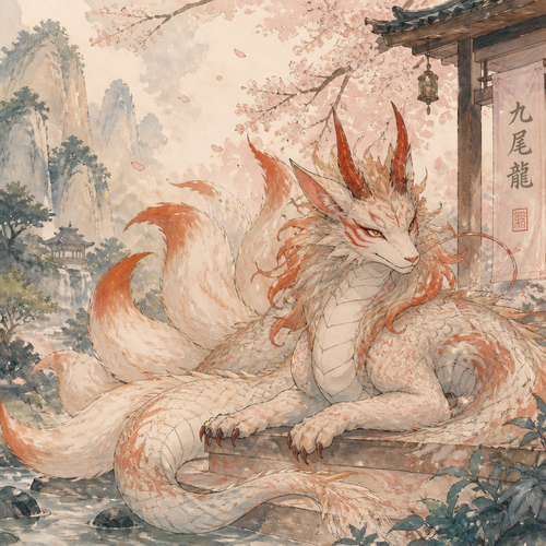 Oni Nine tail fox loung dragon fusion.