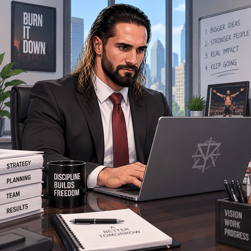 Seth Rollins was working at an office building