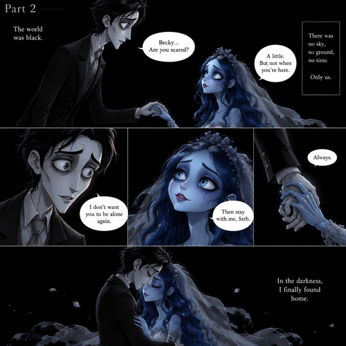 (Part 2 of the corpse bride,Seth x Becky style). The world was black