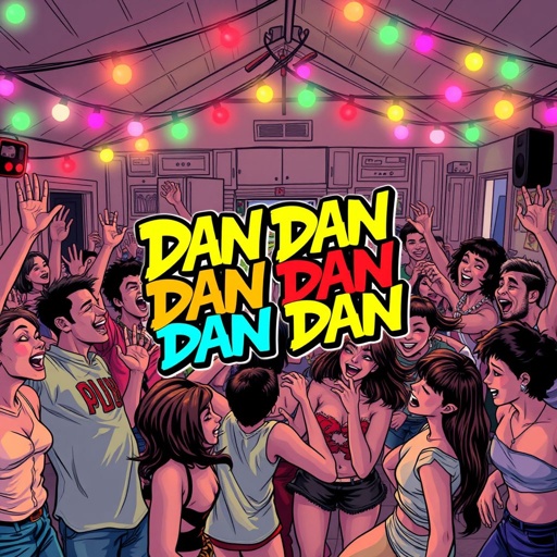 House party with the words Dan Dan Dan 