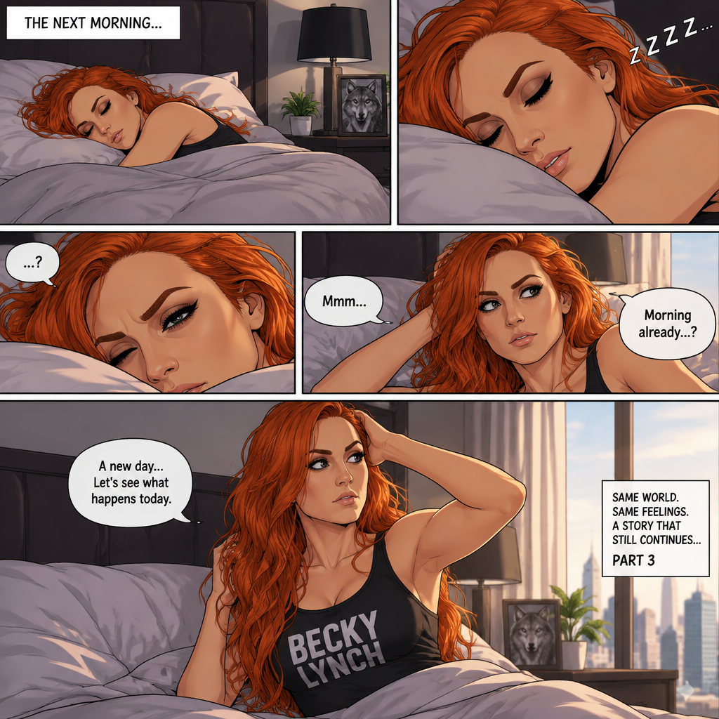 (Part 3 of the werewolf x human story) The next morning,Becky Lynch was asleep in her bed. Then she woke up