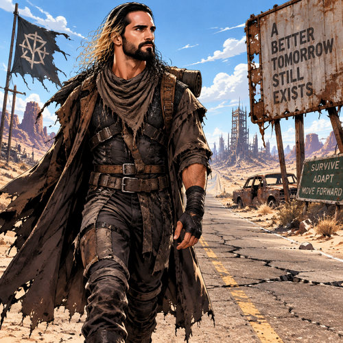 Seth Rollins is a wasteland wonderer,He was just walking down the road