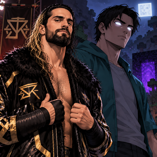 Seth Rollins and Herobrine (As a human)