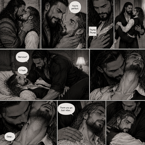 Part 3 of the Vampire x Butler story.Sill in the bedroom of the man of the house (Roman Reigns). He was kissing the Butler (Seth Rollins) against the wall. He smiled at Seth afterwards. Seth was flustered.Roman gently put his hand on Seth’s cheek. “You’re perfect” Roman said softly.Seth’s heart fluttered.Roman heard it,He gently placed his other hand on Seth’s chest to feel the heartbeat.After a while he lifted Seth into his arms.He walked to the bed and gently put Seth down on the bed.Seth looked up at Roman nervously. “Nervous?” Asked Roman. “Y-Yeah” Said Seth.Roman leaned forward towards Seth’s neck.He then wrapped his arms around him in his embrace.He put his lips on Seth’s neck.Seth’s breath hitched a little,Then….Roman’s fangs pierced Seth’s neck.Seth gasped softly.Roman Gently put his hand on Seth’s shoulder and gently rubbed it.Seth’s body slowly relaxed