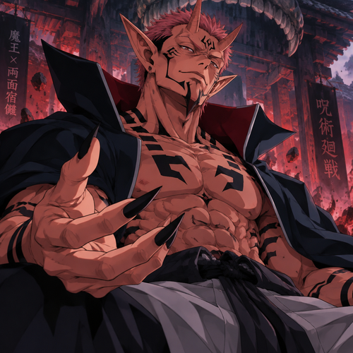 Jujutsu Kaisen dabura fused with Sukna