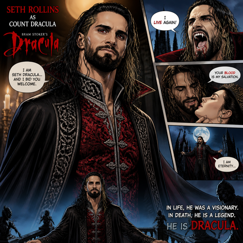 WWE superstar Seth Rollins as a vampire in Bram Stroker’s Dracula (Movie)
