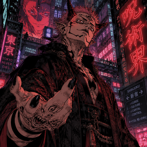 Ryomen Sukuna fused with Dabura Karaba from jujutsu Kaisen