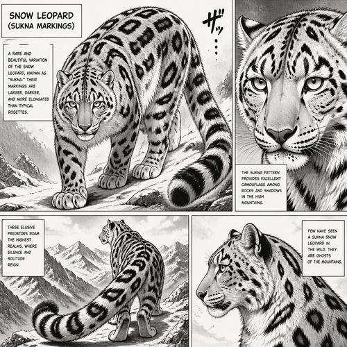 Snow leopard with Sukna markings 