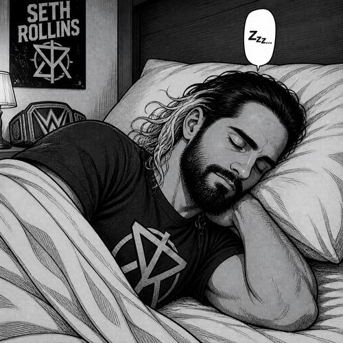 Seth Rollins was sleeping in his bed