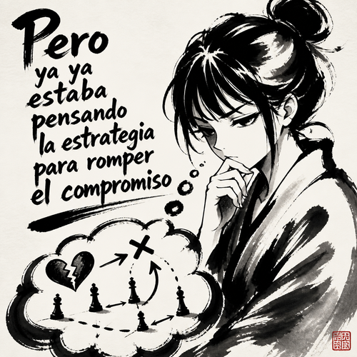 Pero ya ya estaba pensando la estrategia para romper el compromiso