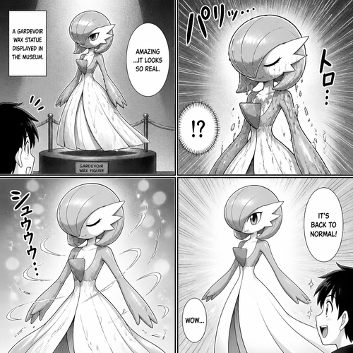 Gardevoir wax statue turn back to normal 