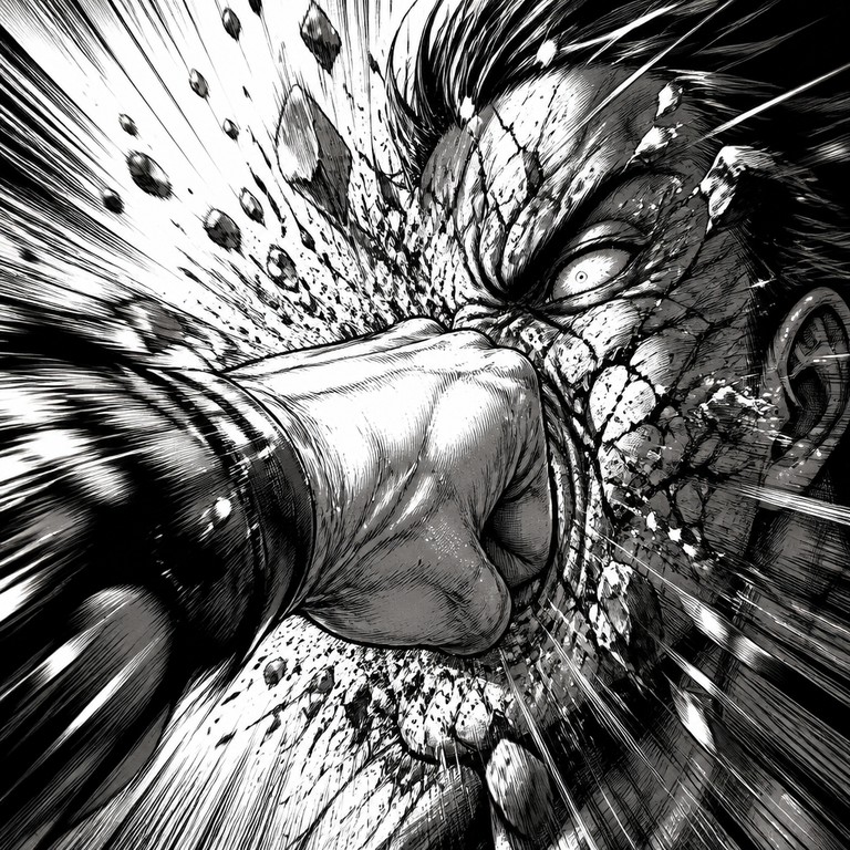 Action Panel manga art example