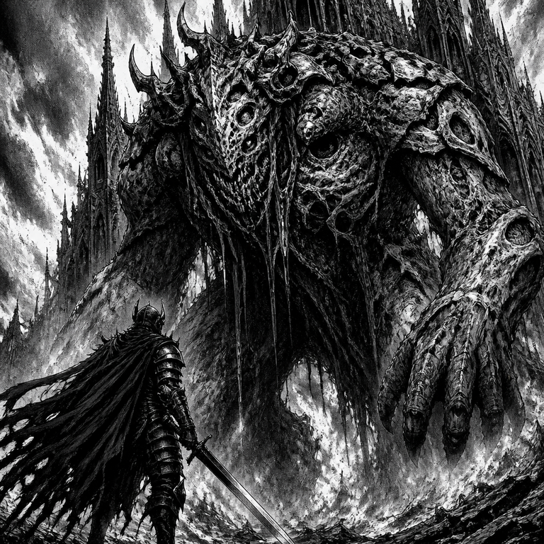 Dark Fantasy manga art example