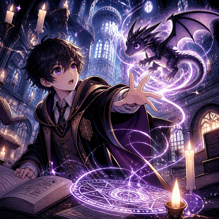Magic Academy manga art example
