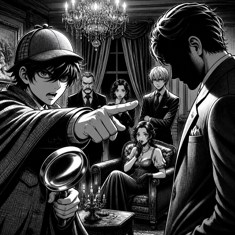 Mystery manga art example