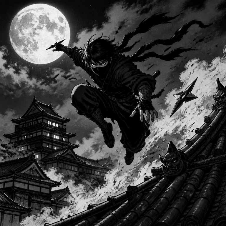 Ninja manga art example