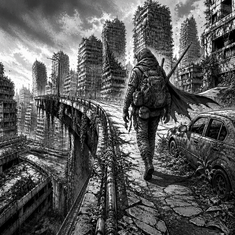 Post-Apocalyptic manga art example