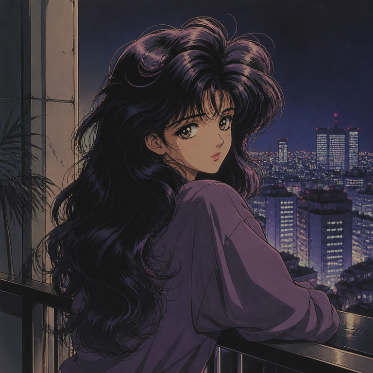 Retro 90s manga art example